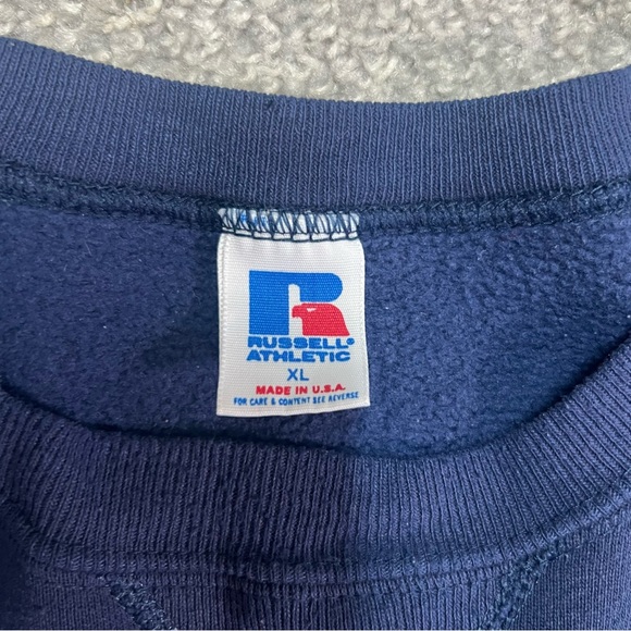 Vtg Kent State University Golden Flashes Sweatshirt XL Blue Russell Athletic 90s - Picture 7 of 9